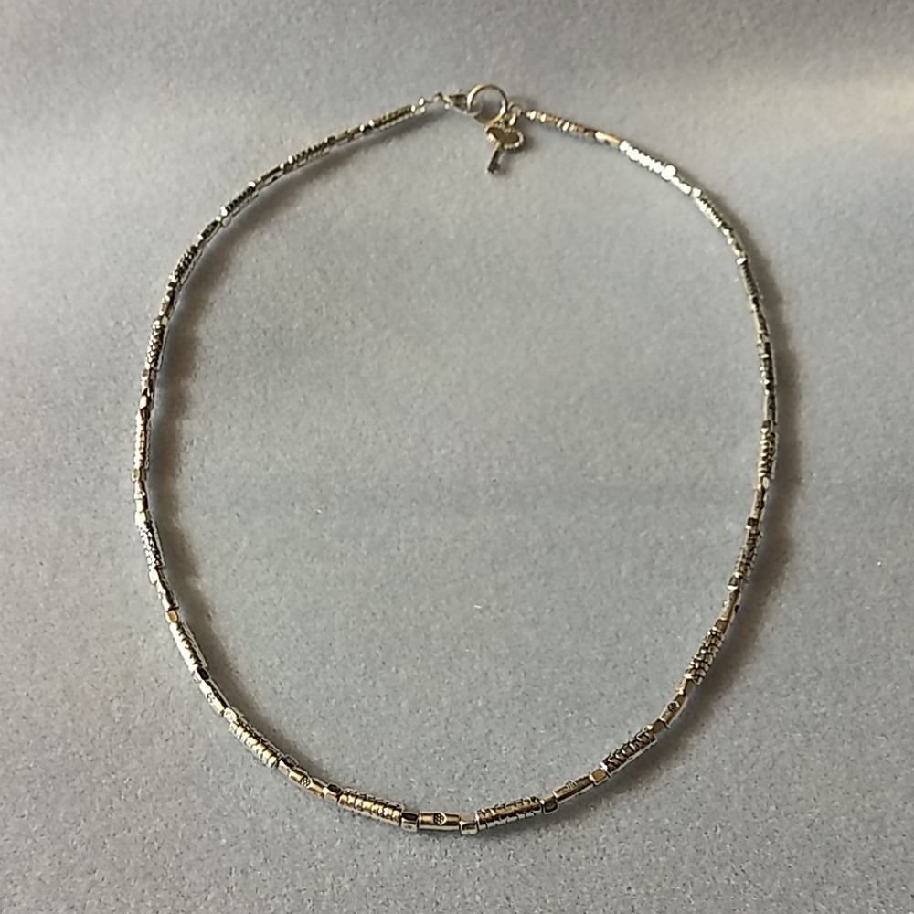 Silver plated bead necklace